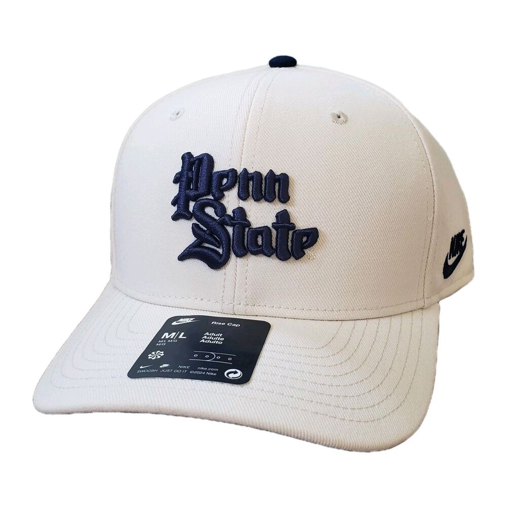 NWT Nike Penn State Nittany Lions Old English Cream M/L Snapback Hat Cap PSU